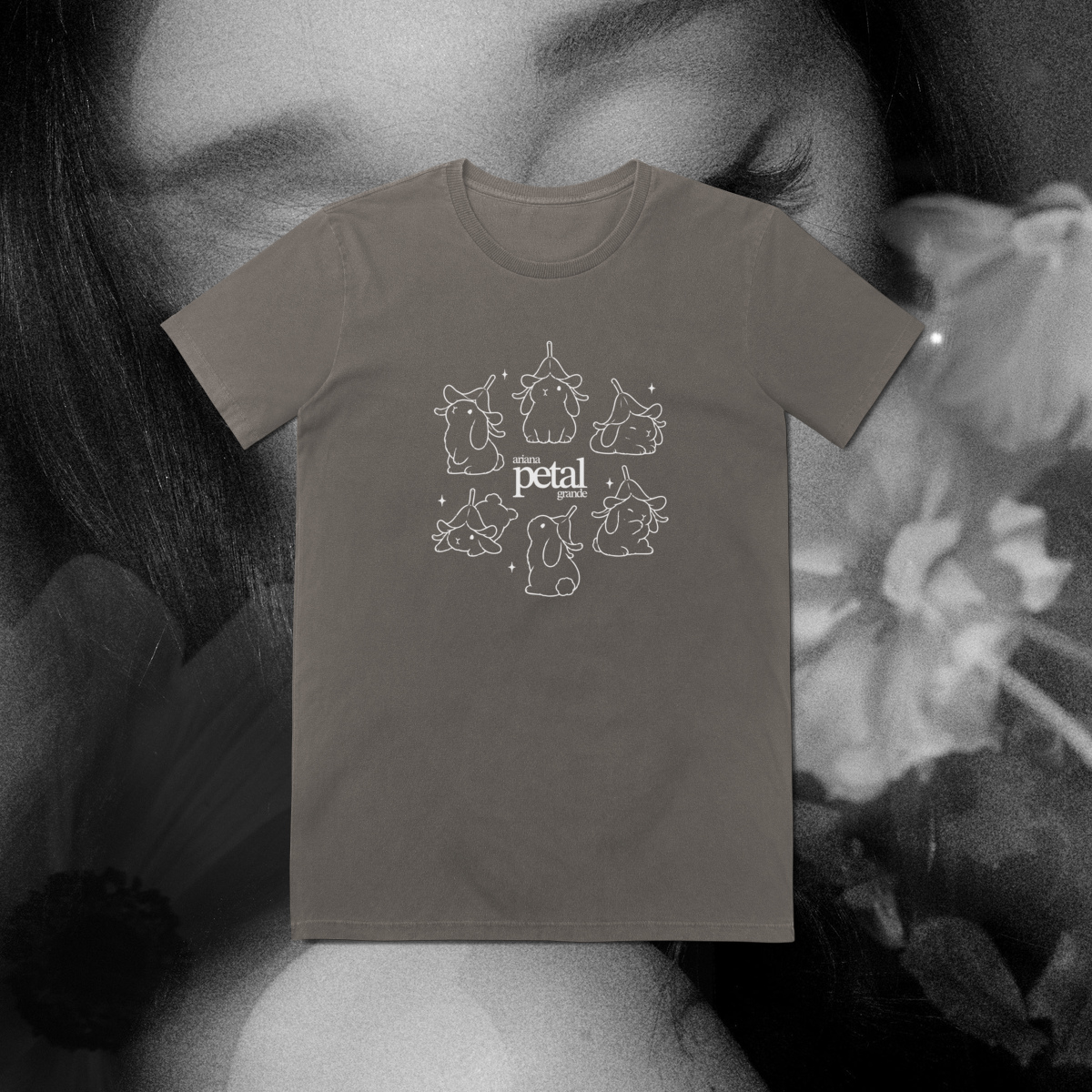Baby Tee Bunnies Cinza Estonada