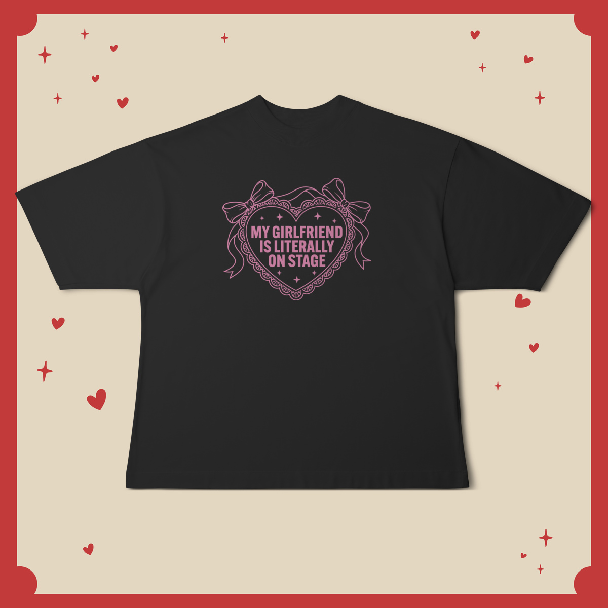 Camiseta Oversized Girlfriend On Stage
