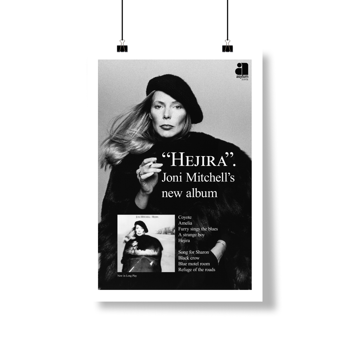 pôster joni mitchell hejira