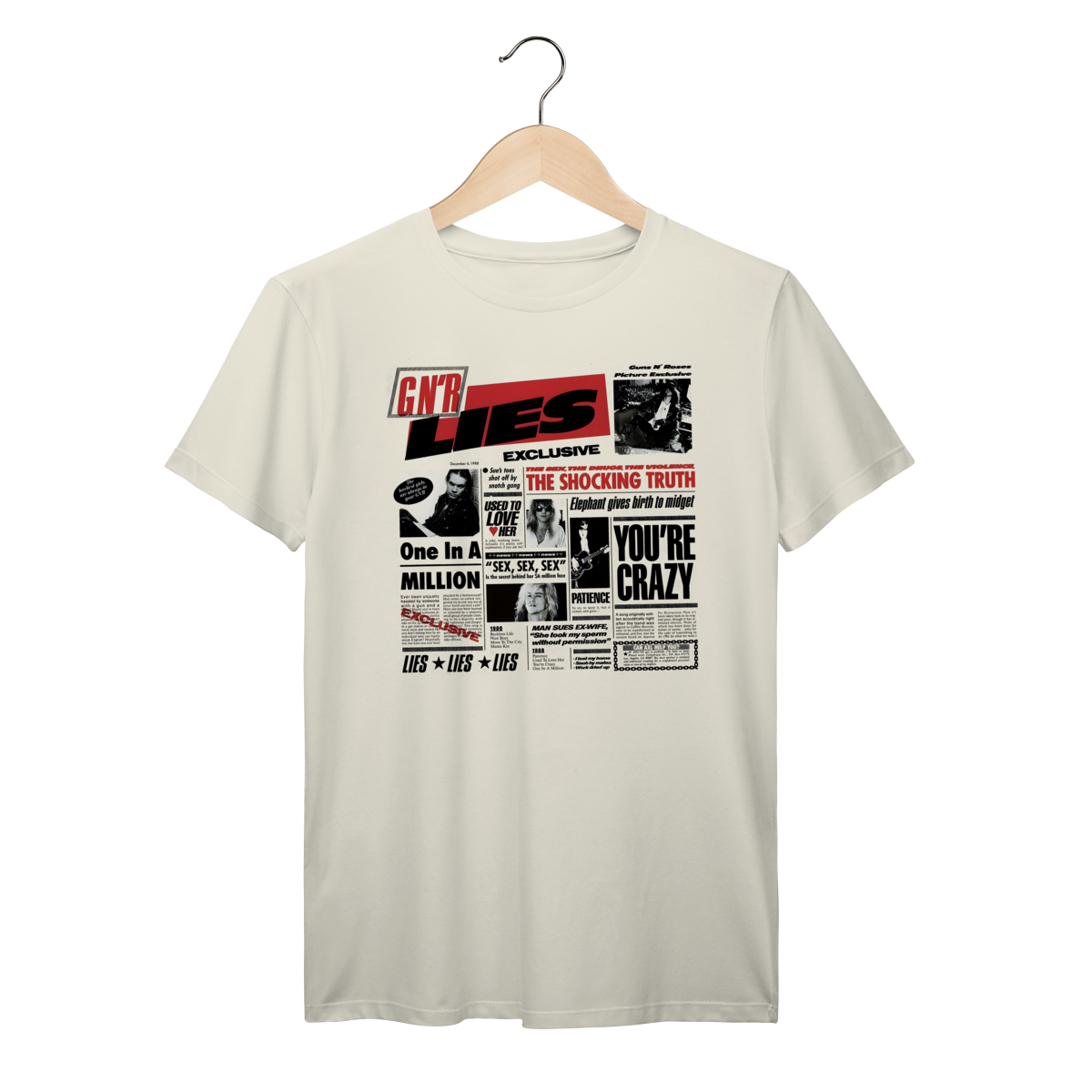 Camiseta Premium Guns n' Roses - Lies - Coleção Rock