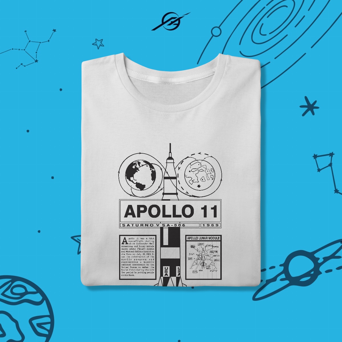 Camisa Masculina Apollo 11