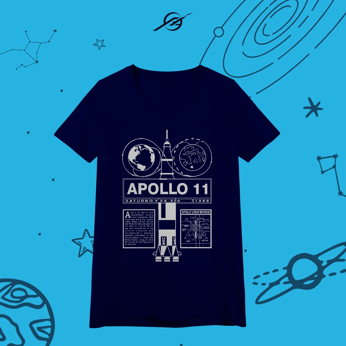 Camisa Feminina Apollo 11