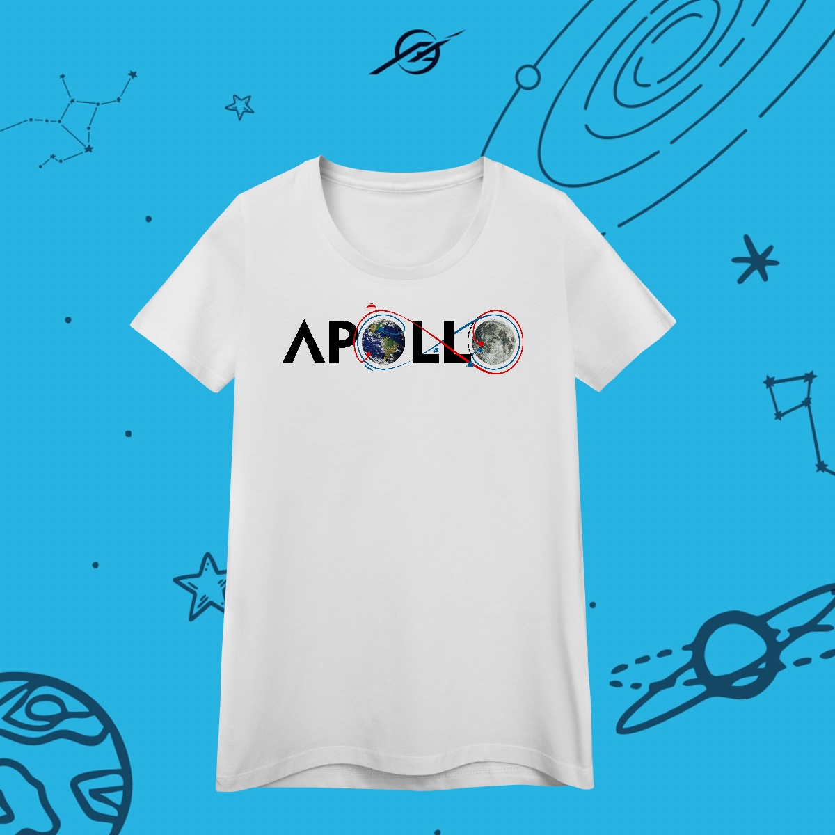 Camiseta Feminina Trajetória Apollo 