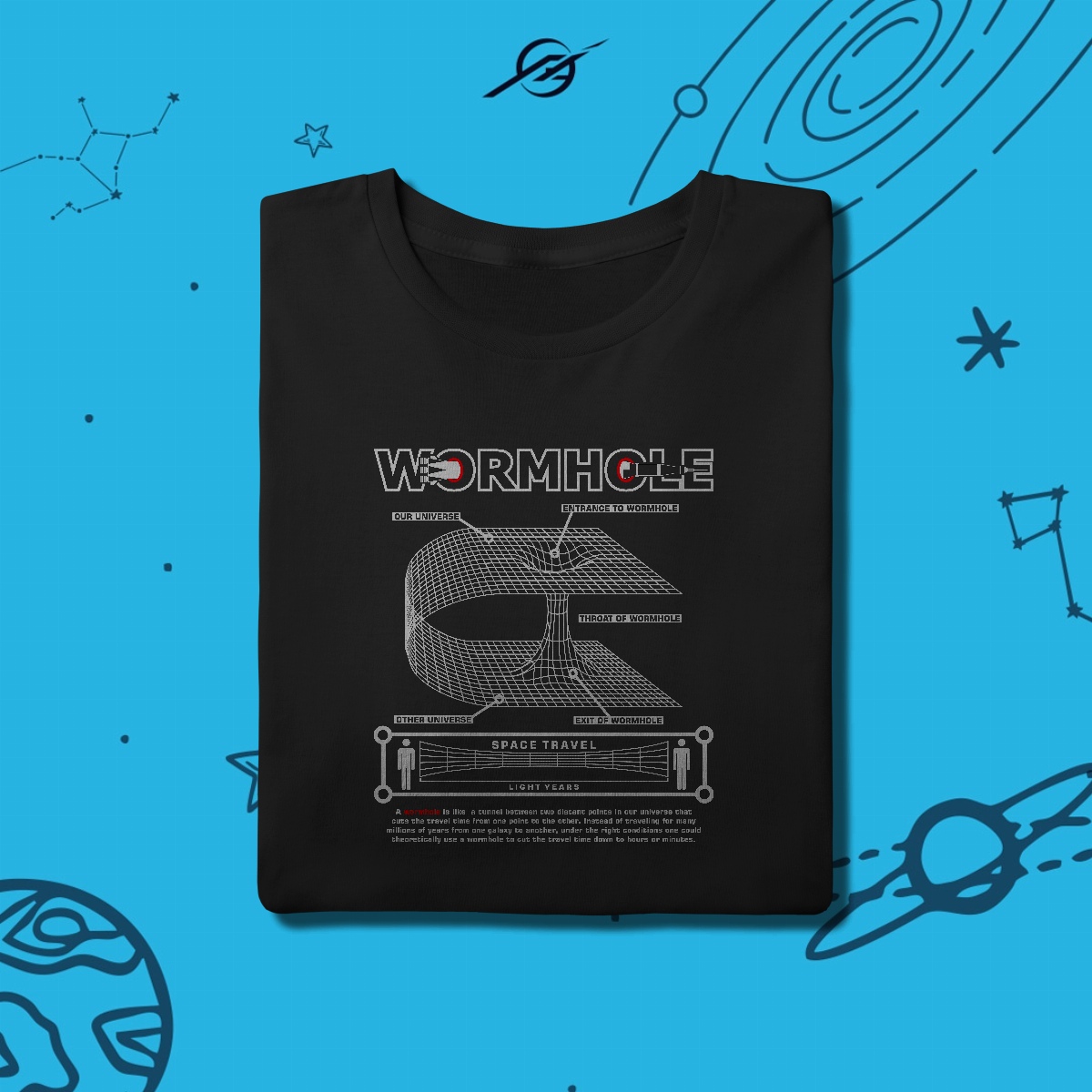 Camiseta Masculino Wormhole