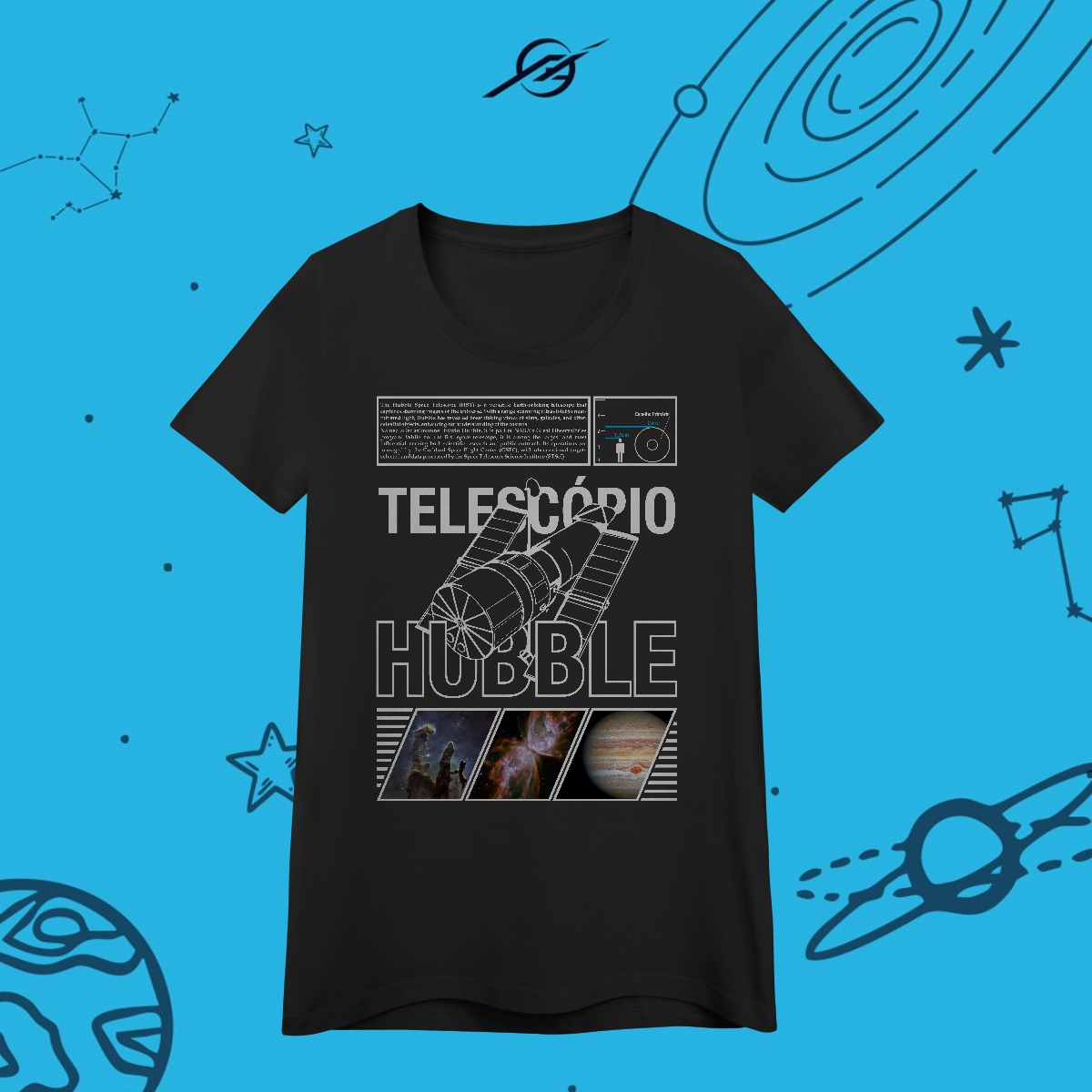 Camiseta Feminina Telescópio Hubble