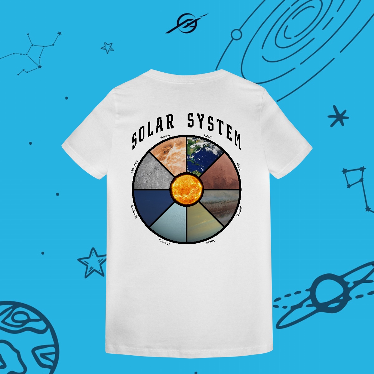 Camiseta Feminino Solar System