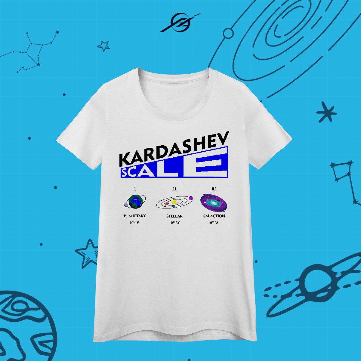 Camiseta Feminina Kardashev Scale