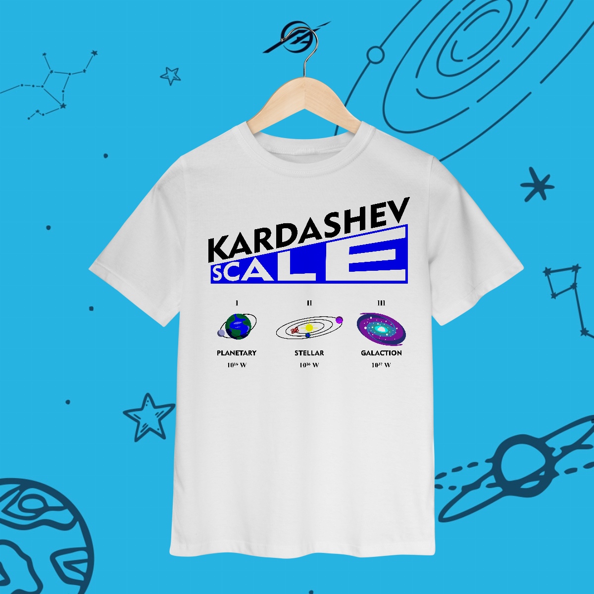Camiseta Infantil Kardashev Scale