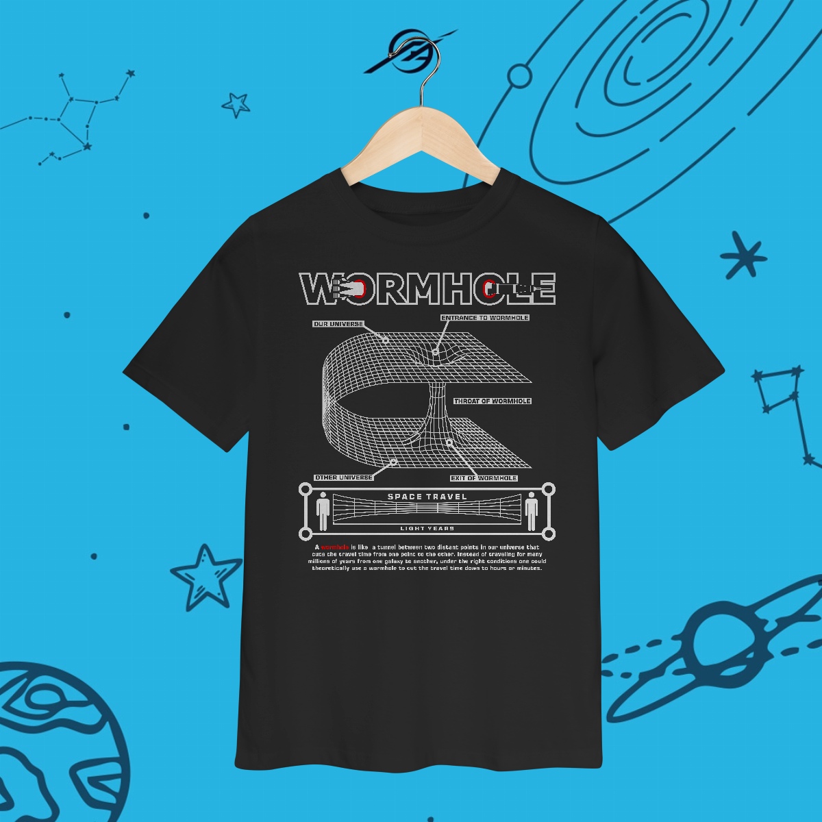 Camiseta Infantil Wormhole