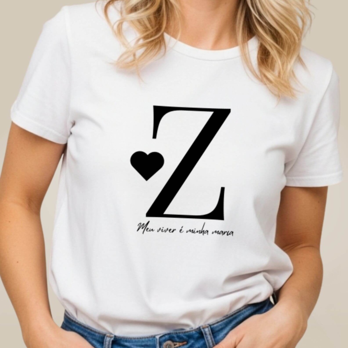 Camiseta Letra Z - Meu Viver é Minha Marca