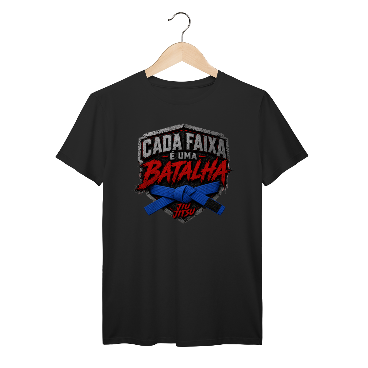Camiseta Jiu Jitsu Algodão Cada Faixa é Uma Batalha Faixa Azul