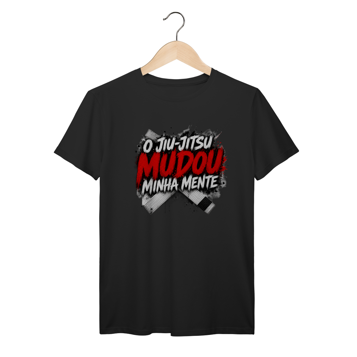 Camiseta Jiu Jitsu Algodão O Jiu Jitsu Mudou Minha Mente