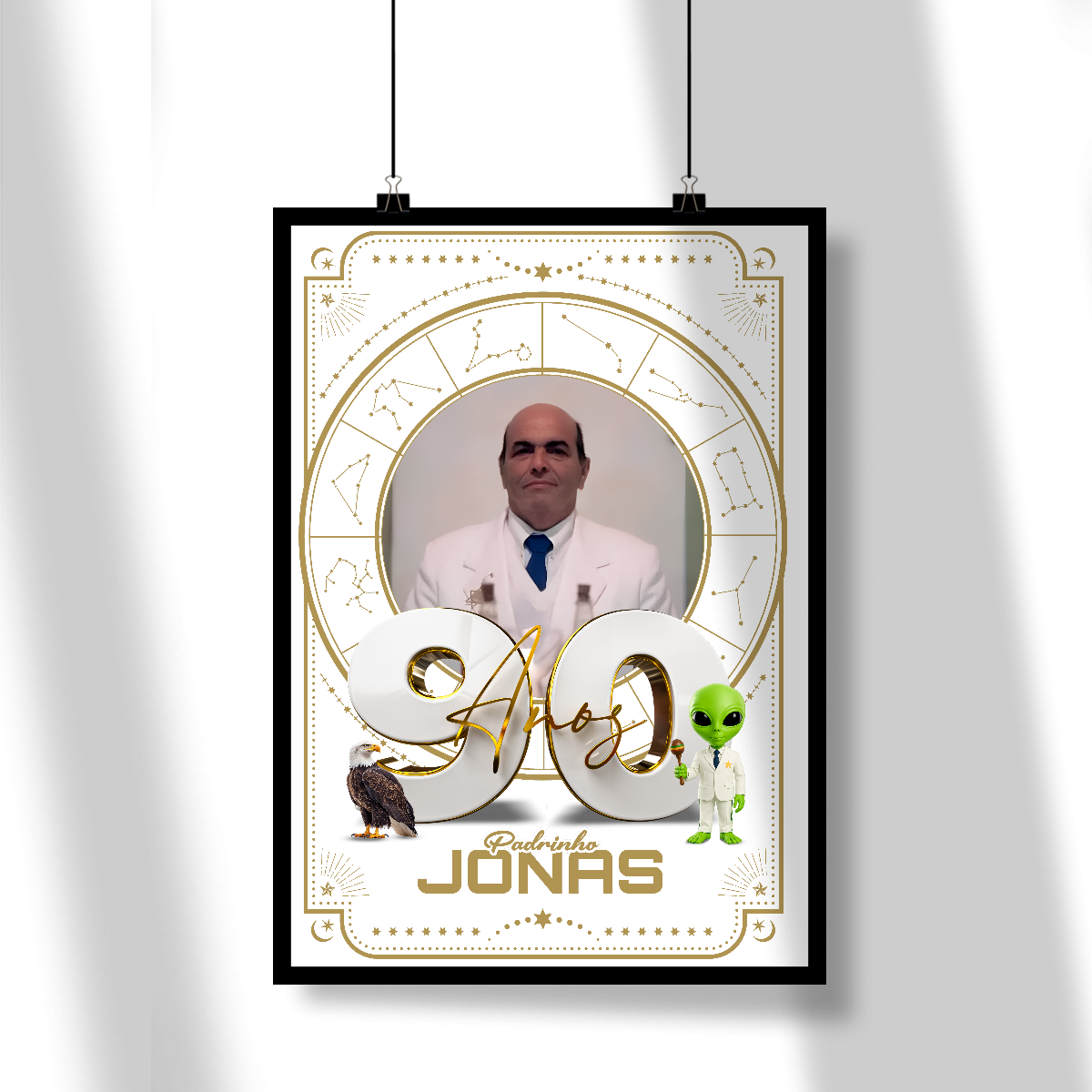 Poster Retrato 90 Anos Padrinho Jonas