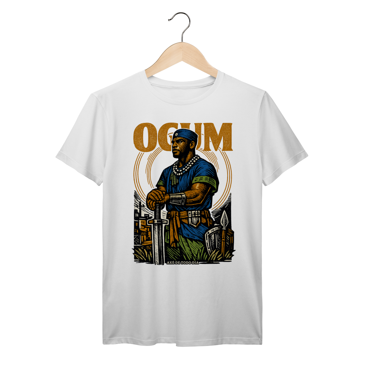 Camiseta Ogum - Senhor do Ferro - Umbanda e Candomblé