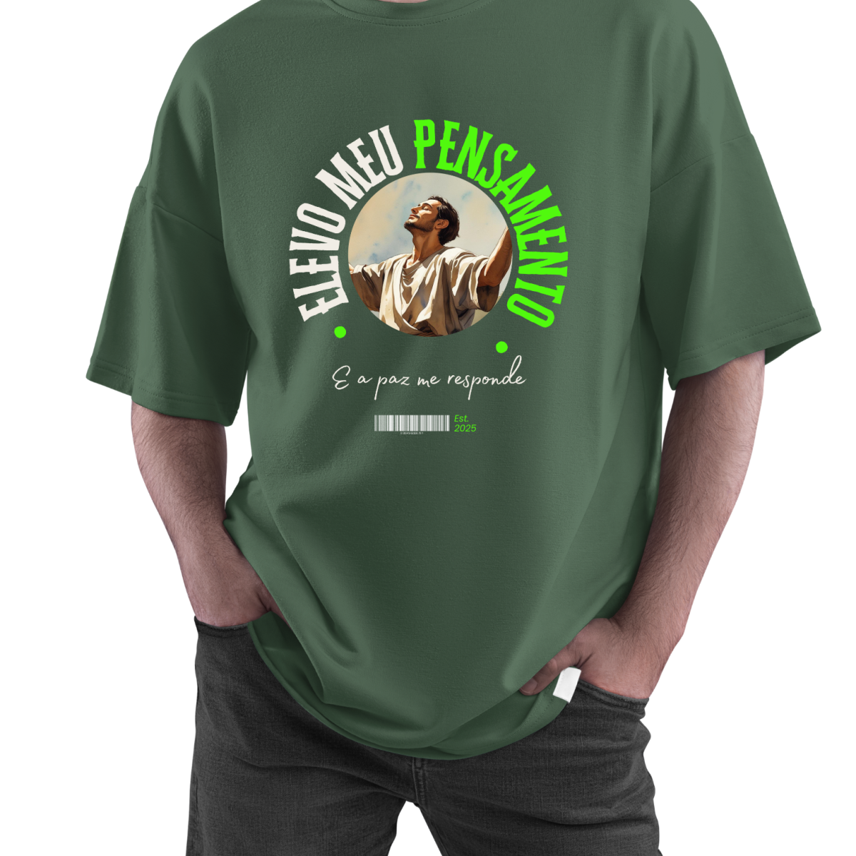 Camiseta Oversized - Eleve meu pensamento