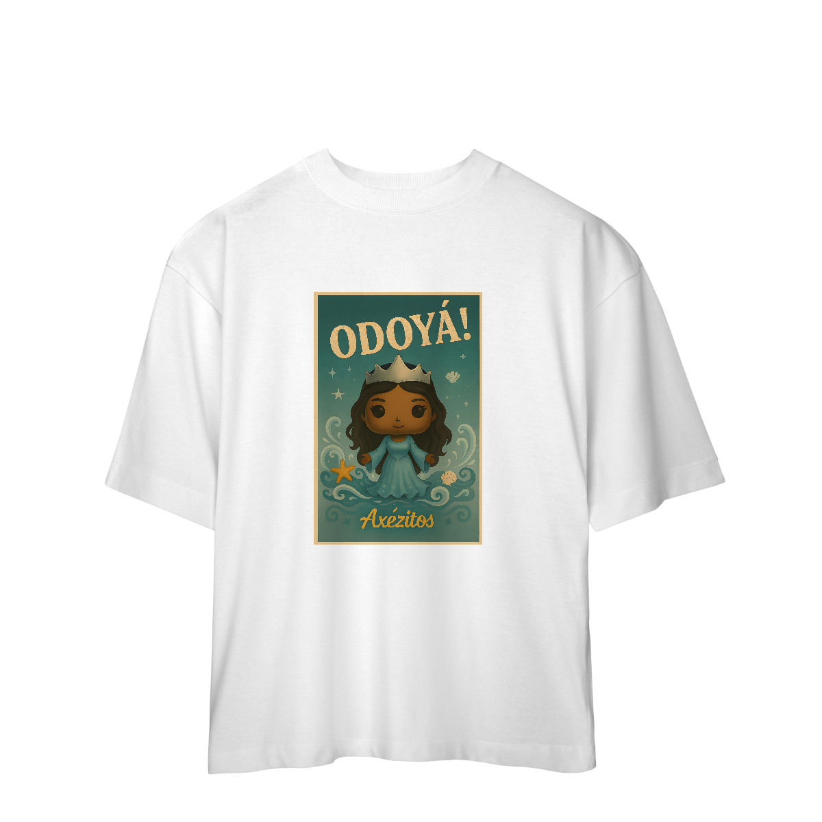 Camiseta Oversized ODOYÁ! — IEMANJÁ (VINTAGE AXÉZITOS)