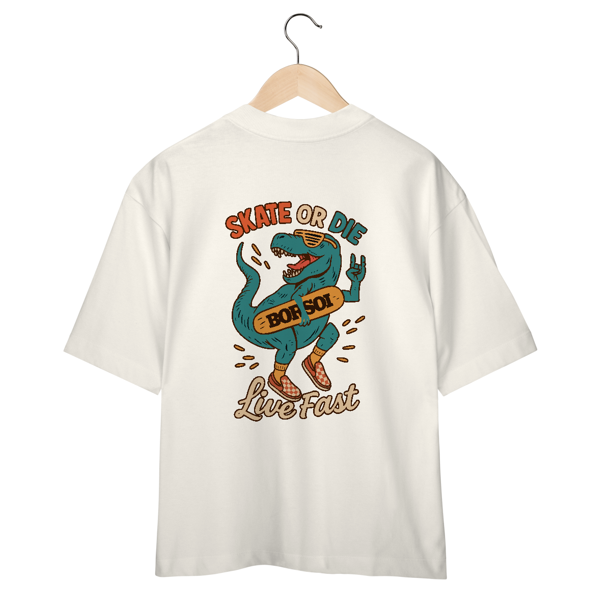 Camiseta Oversized Skate or Die
