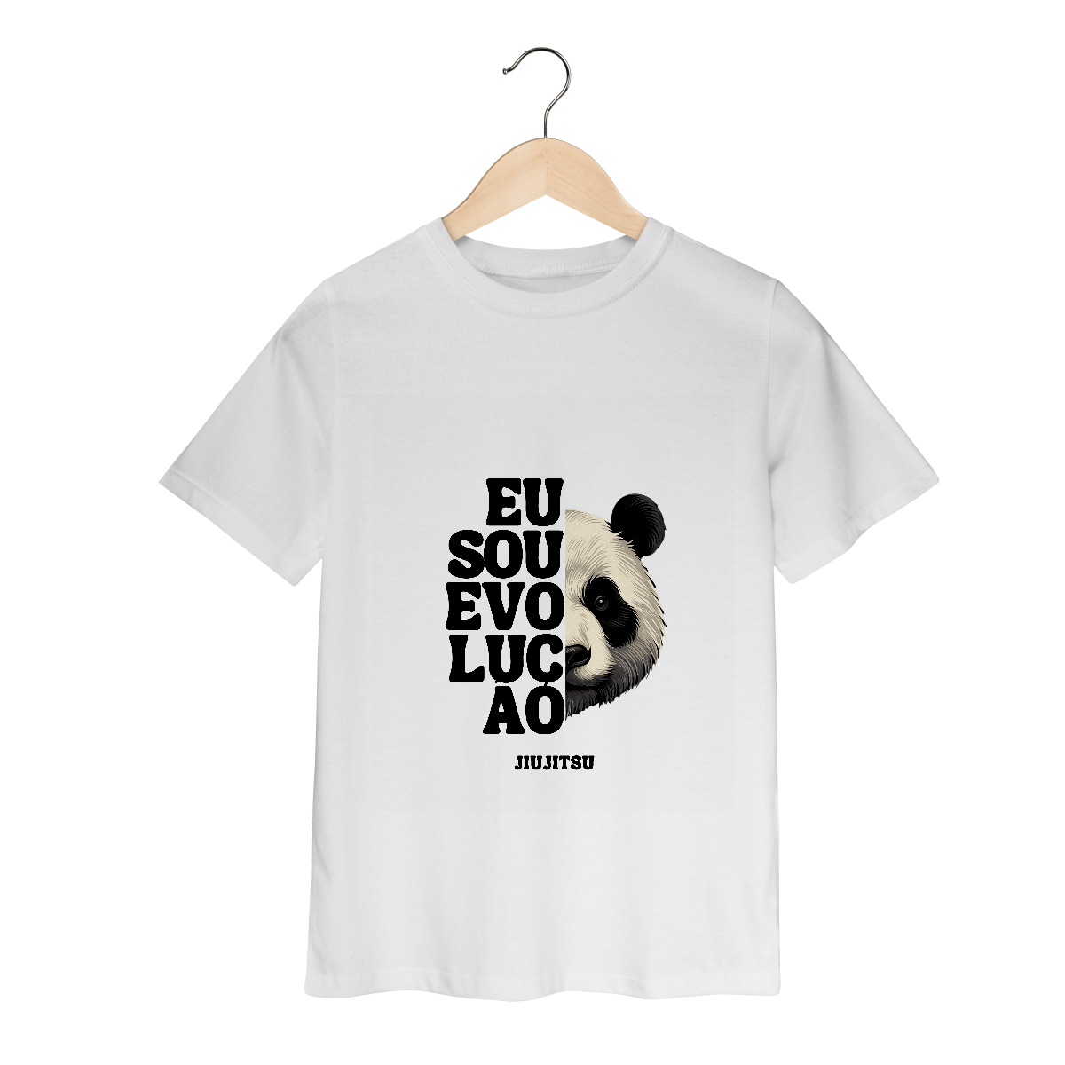 Camisas T-Shirt Classic  Infantil Branca Panda Bjj Co.