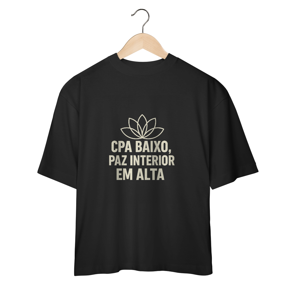 Camiseta Oversized – CPA Baixo, Paz Interior em Alta (Marketing Digital)