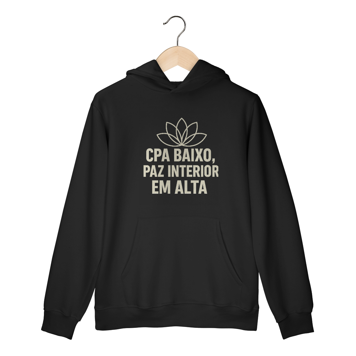 Moletom Canguru Premium – CPA Baixo, Paz Interior em Alta (Marketing Digital)