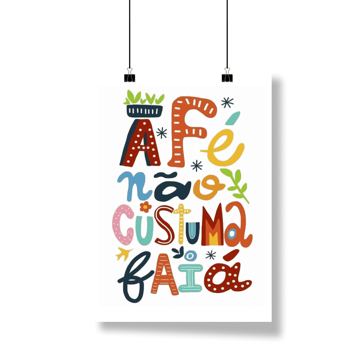 Porta Retrato Fé Não Costuma Falhar