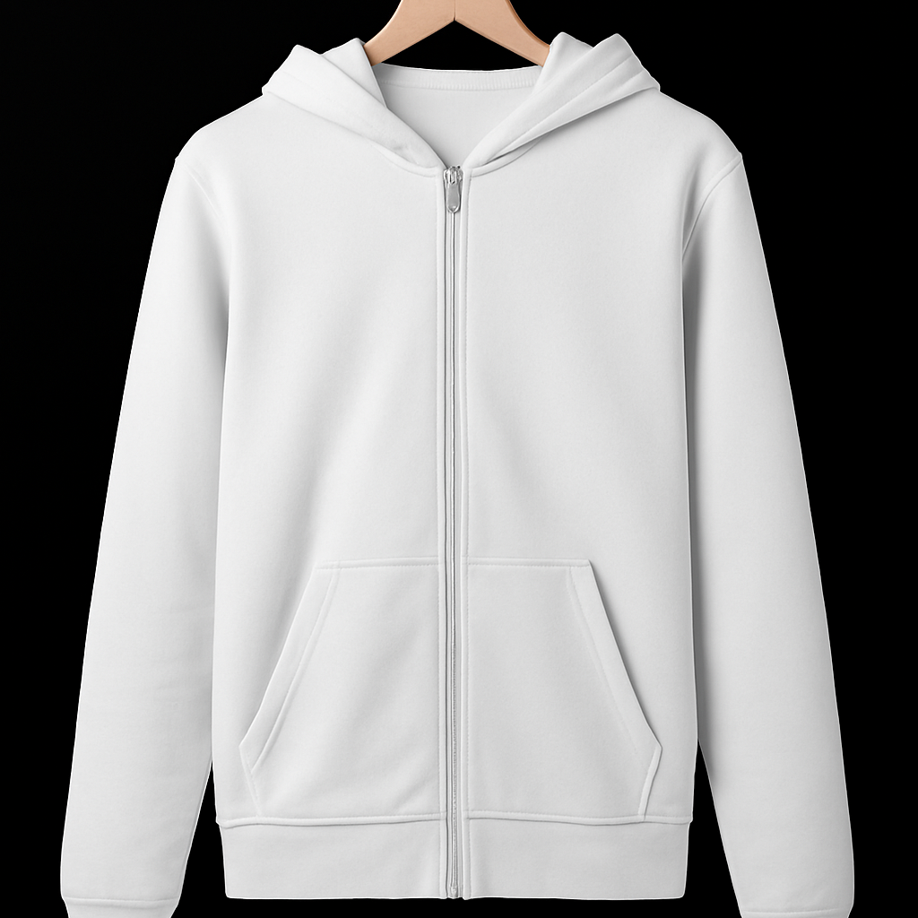 Moletom prime com zíper branco 