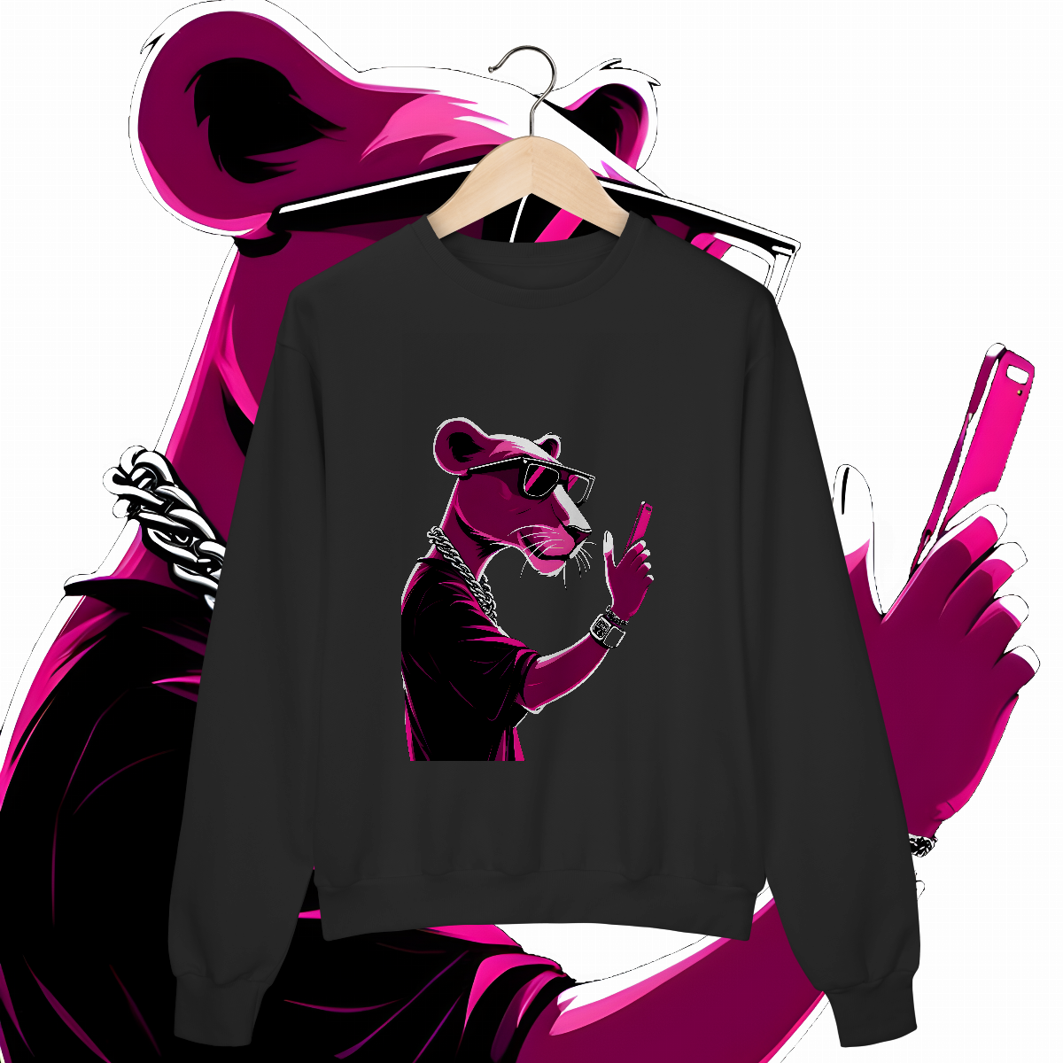 Moletom urso rosa! 