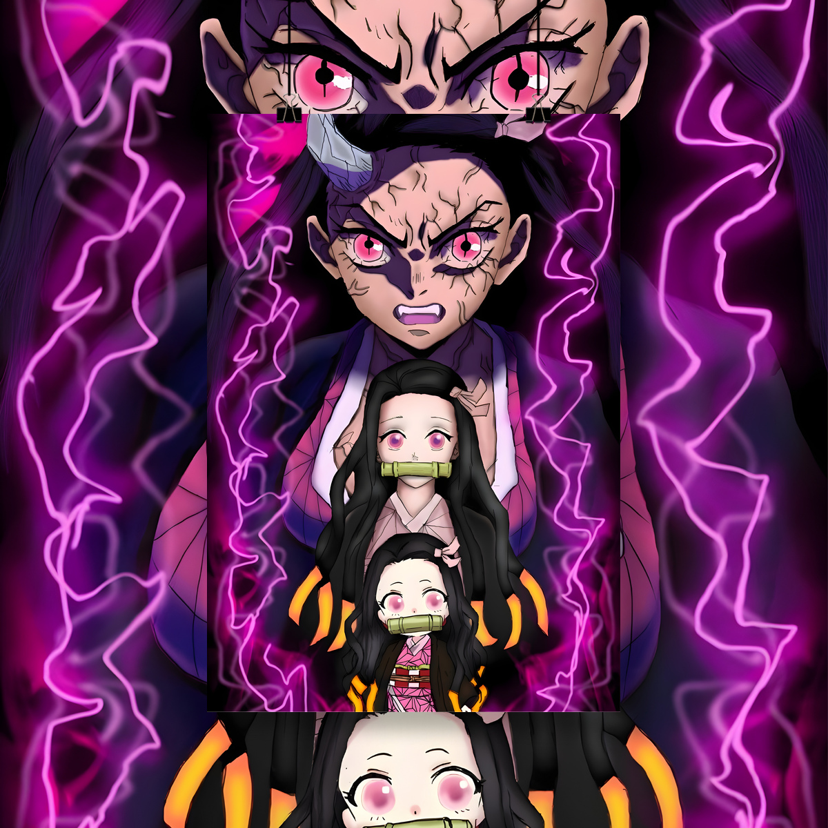 Poster Retrato Demon Slayer Nezuko kamado