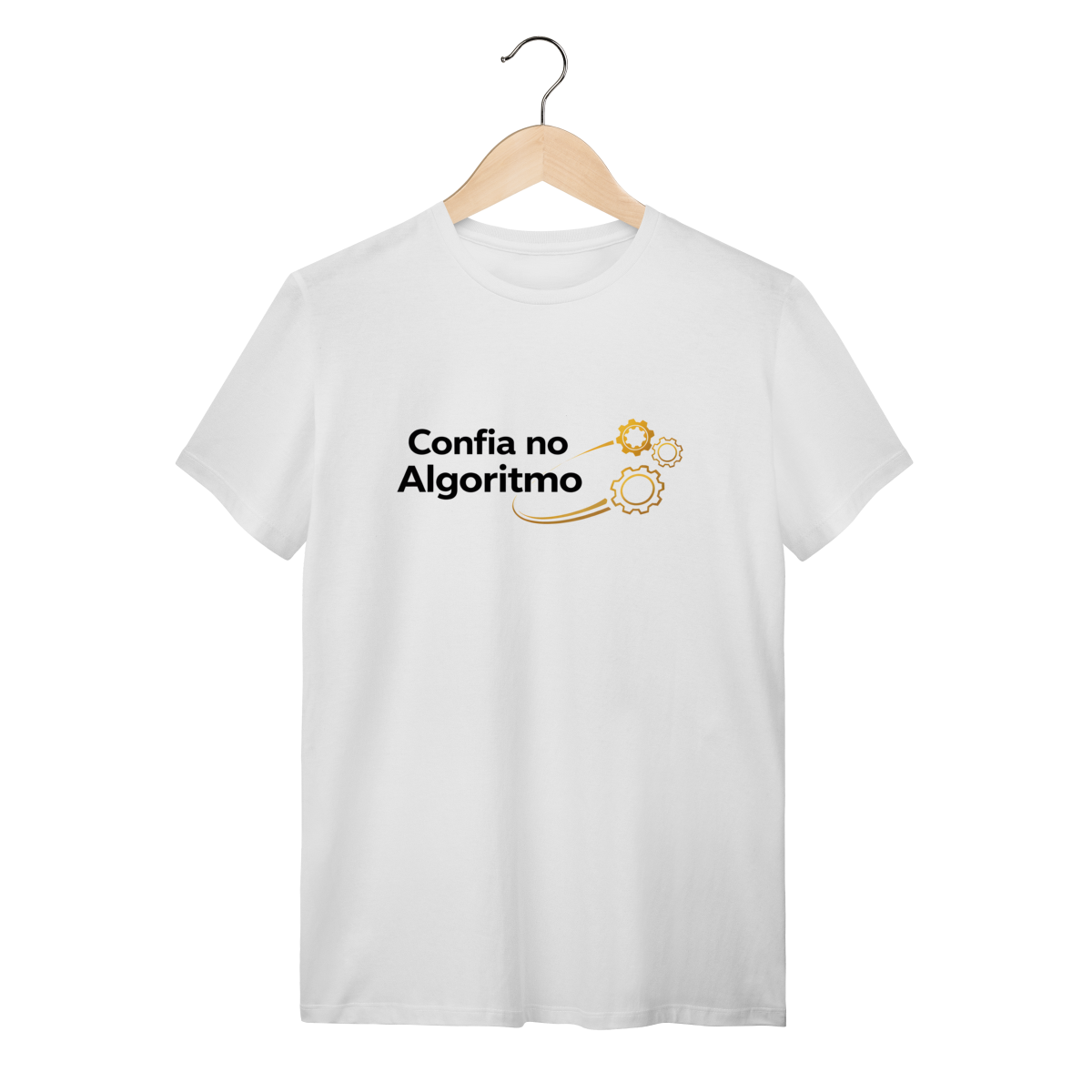 Camiseta Branca Confia no Algoritmo