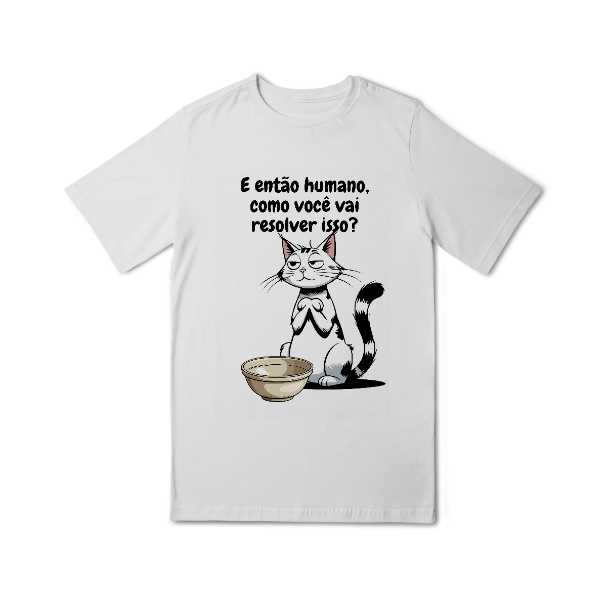 Camiseta infantil Gatinho Presunçoso 10 a 14 anos