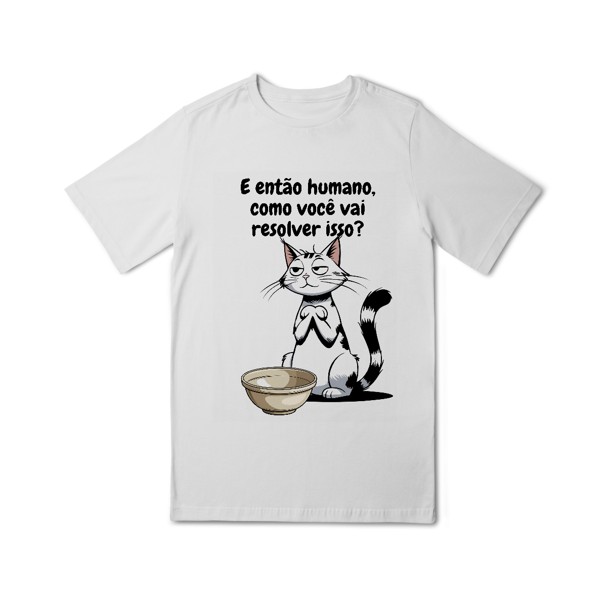 Camiseta infantil Gatinho Presunçoso 10 a 14 anos