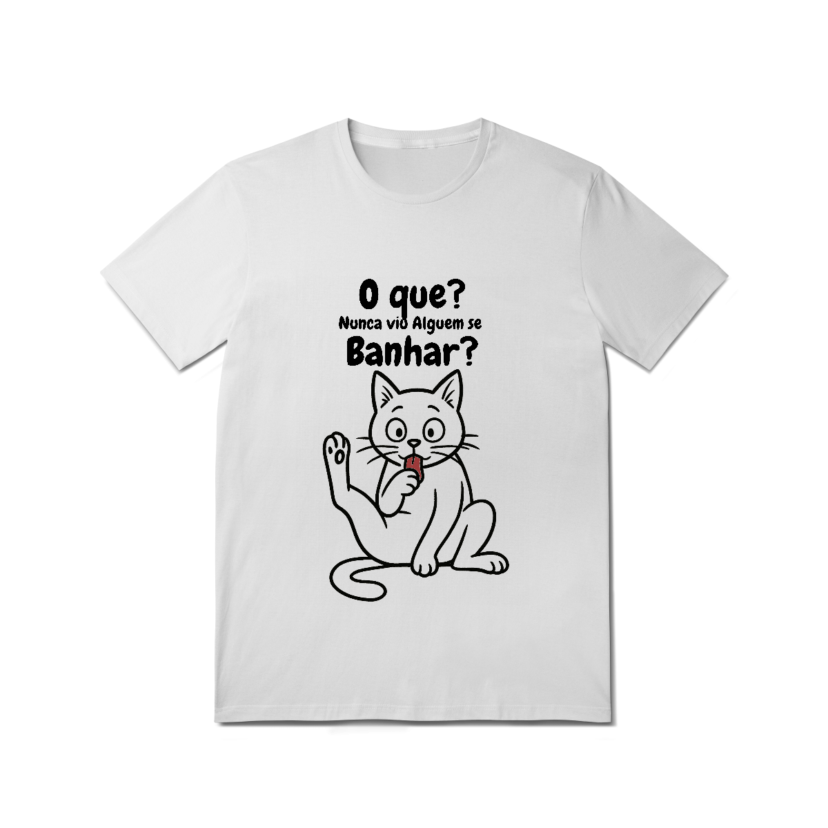 Camiseta T-Shirt Gato no Banho