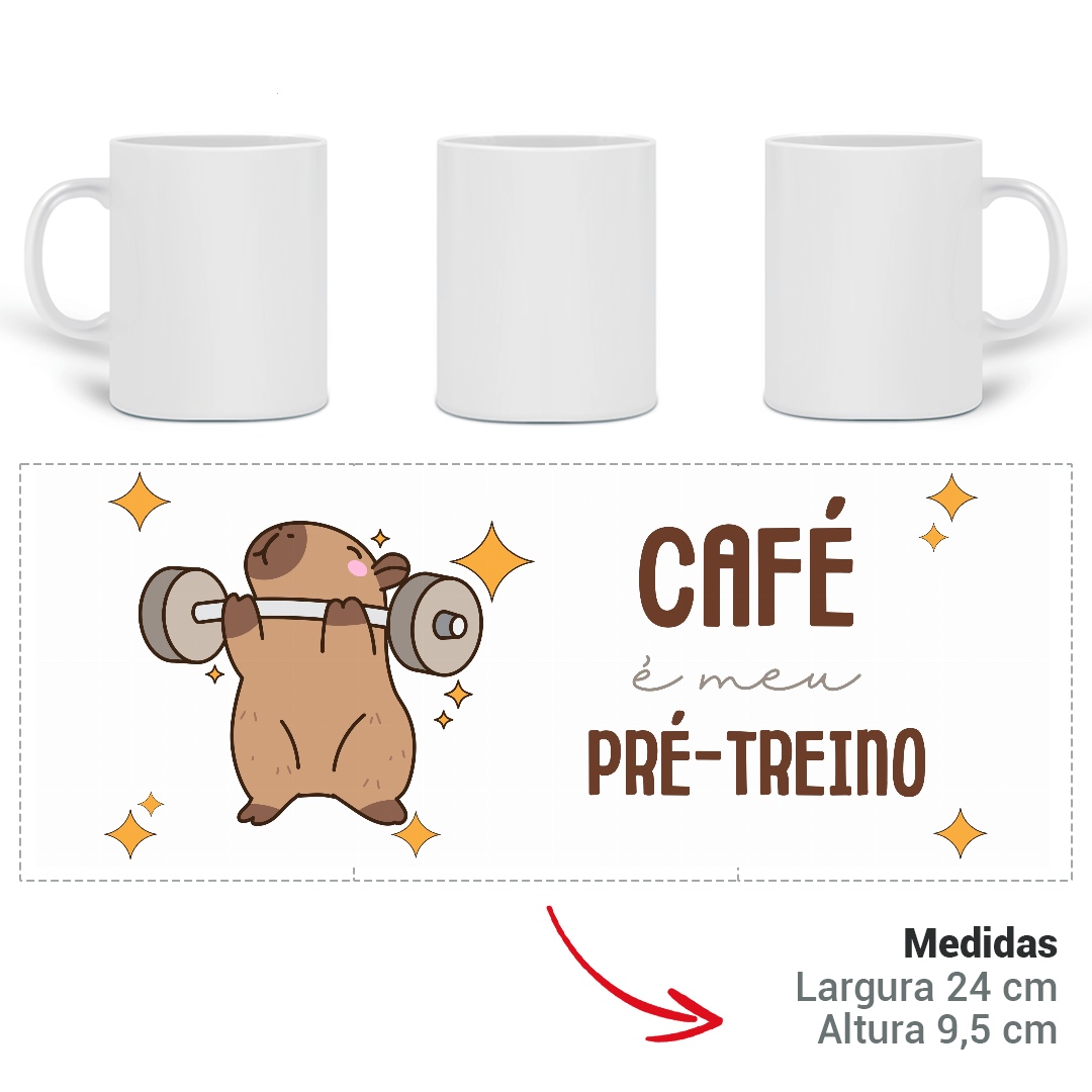 Caneca Capivara Café Pré-treino