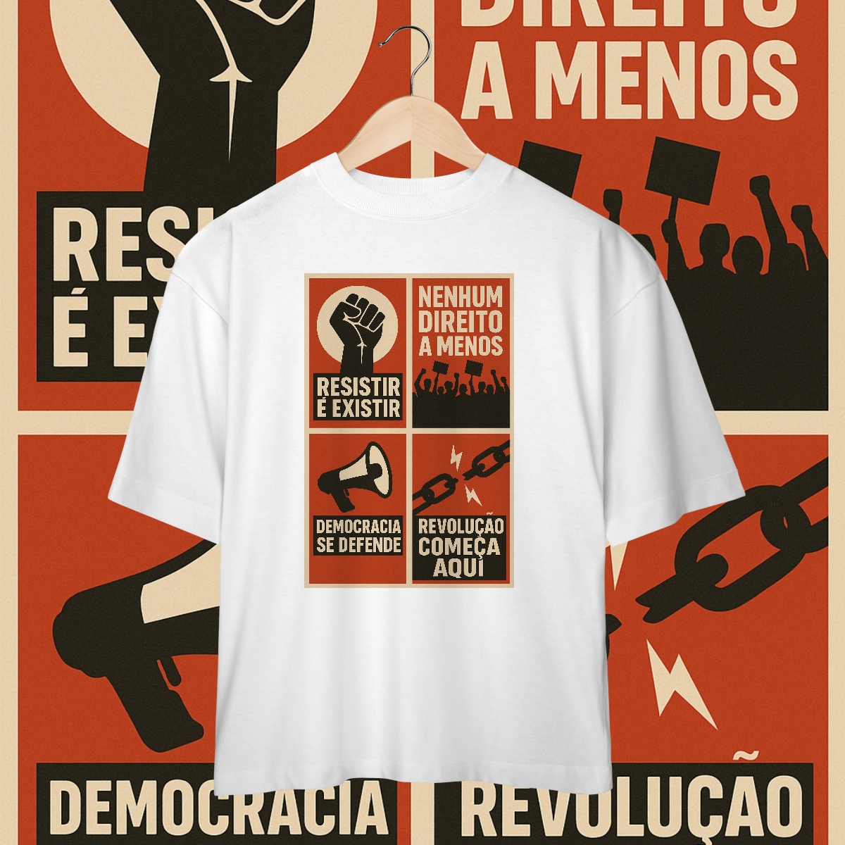 Nome do produto: Camiseta - Resistir é existir