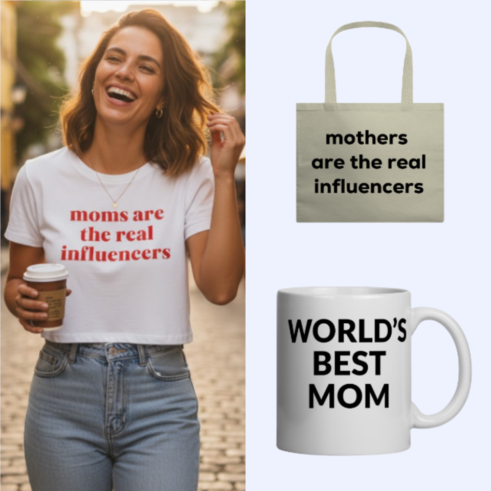 Kit Mom (cropped, ecobag e caneca)