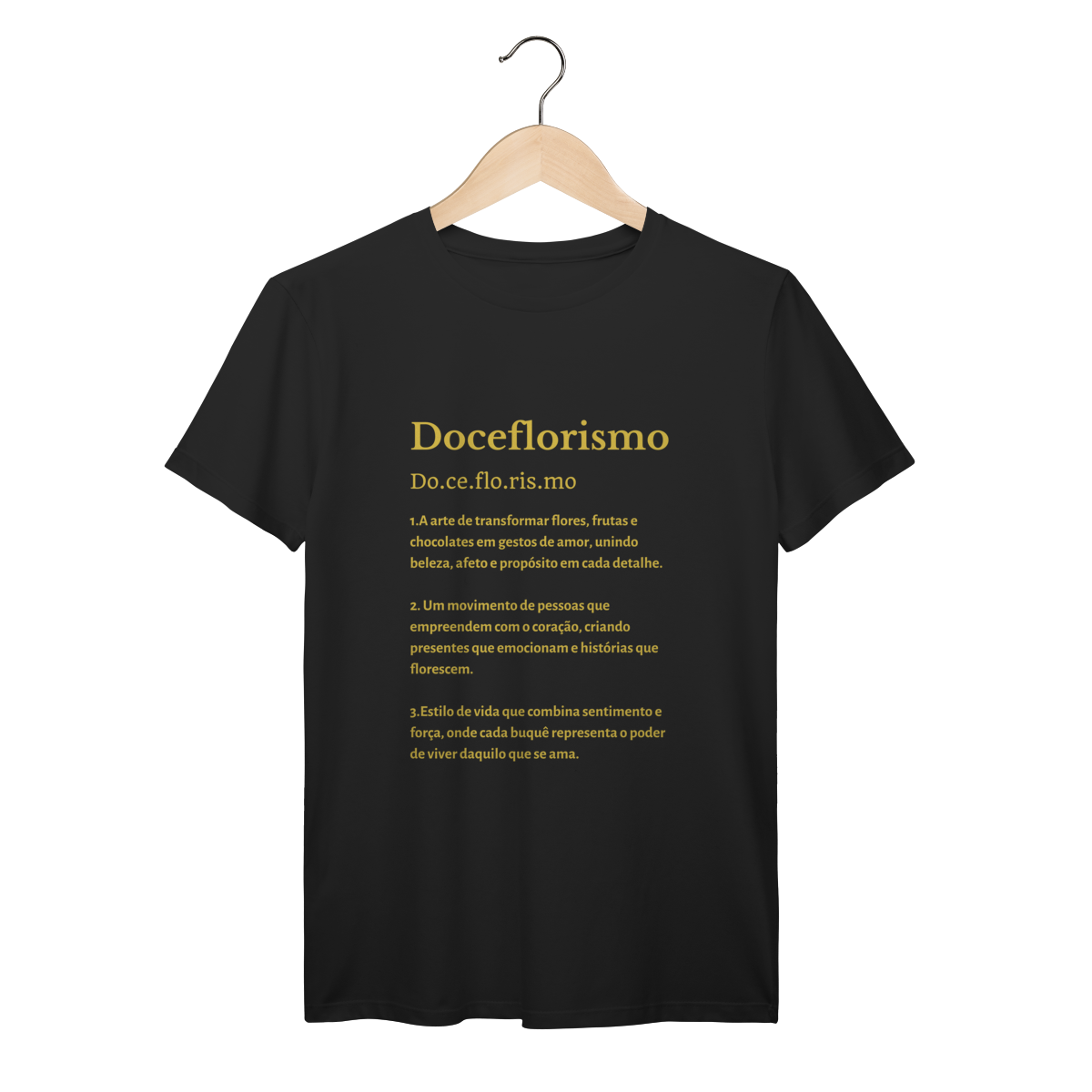 Camisa Preta - Linha Premium - Dicionário Doceflorismo