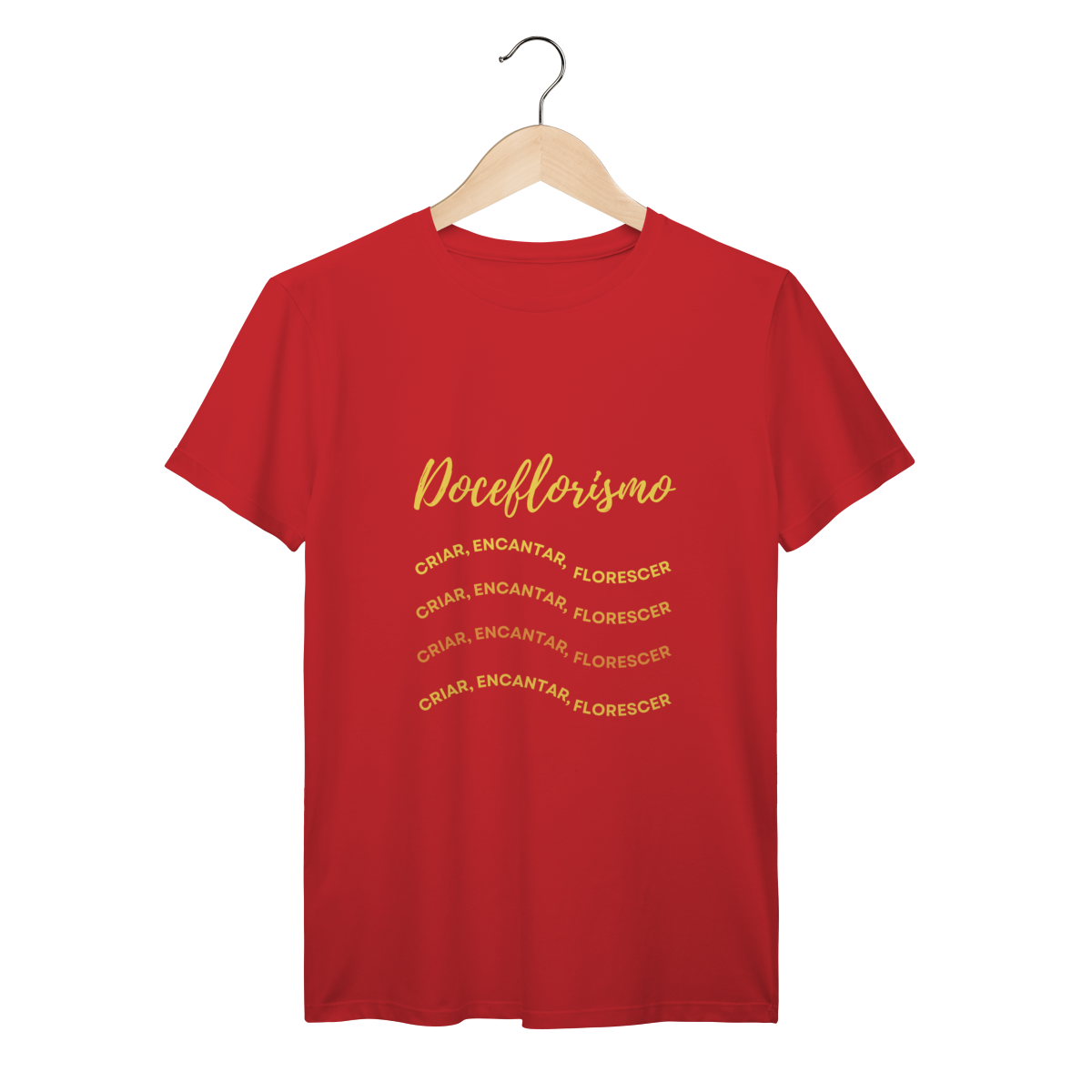 Camisa Vermelha - Linha Premium - Criar, encantar, florescer