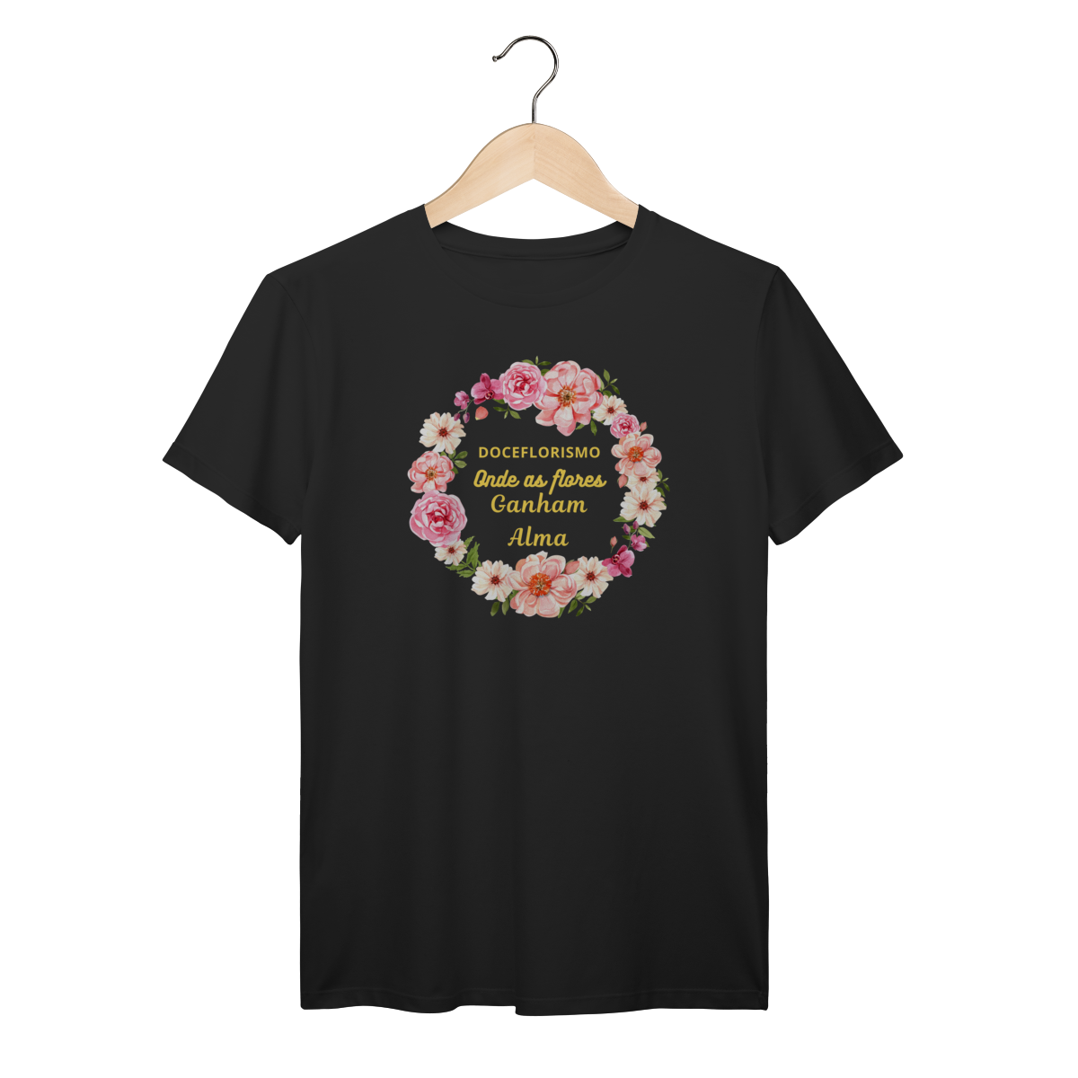 Camisa Preta - Linha Premium - Onde as flores ganham alma