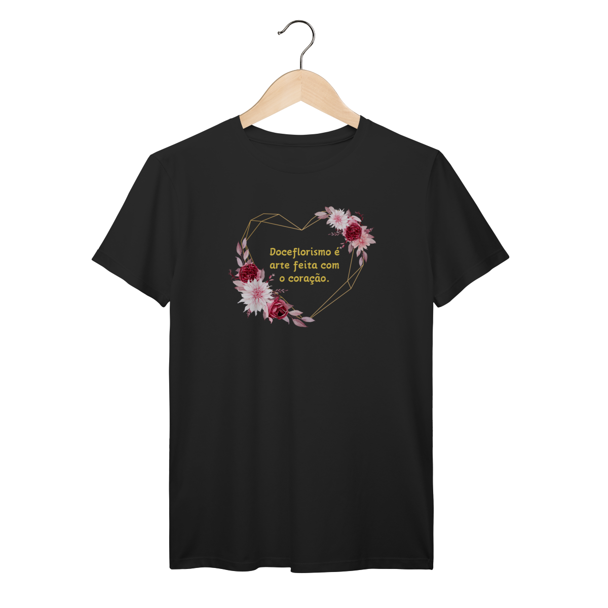 Camisa Preta - Linha Premium -  Doceflorismo é arte feita com o coração