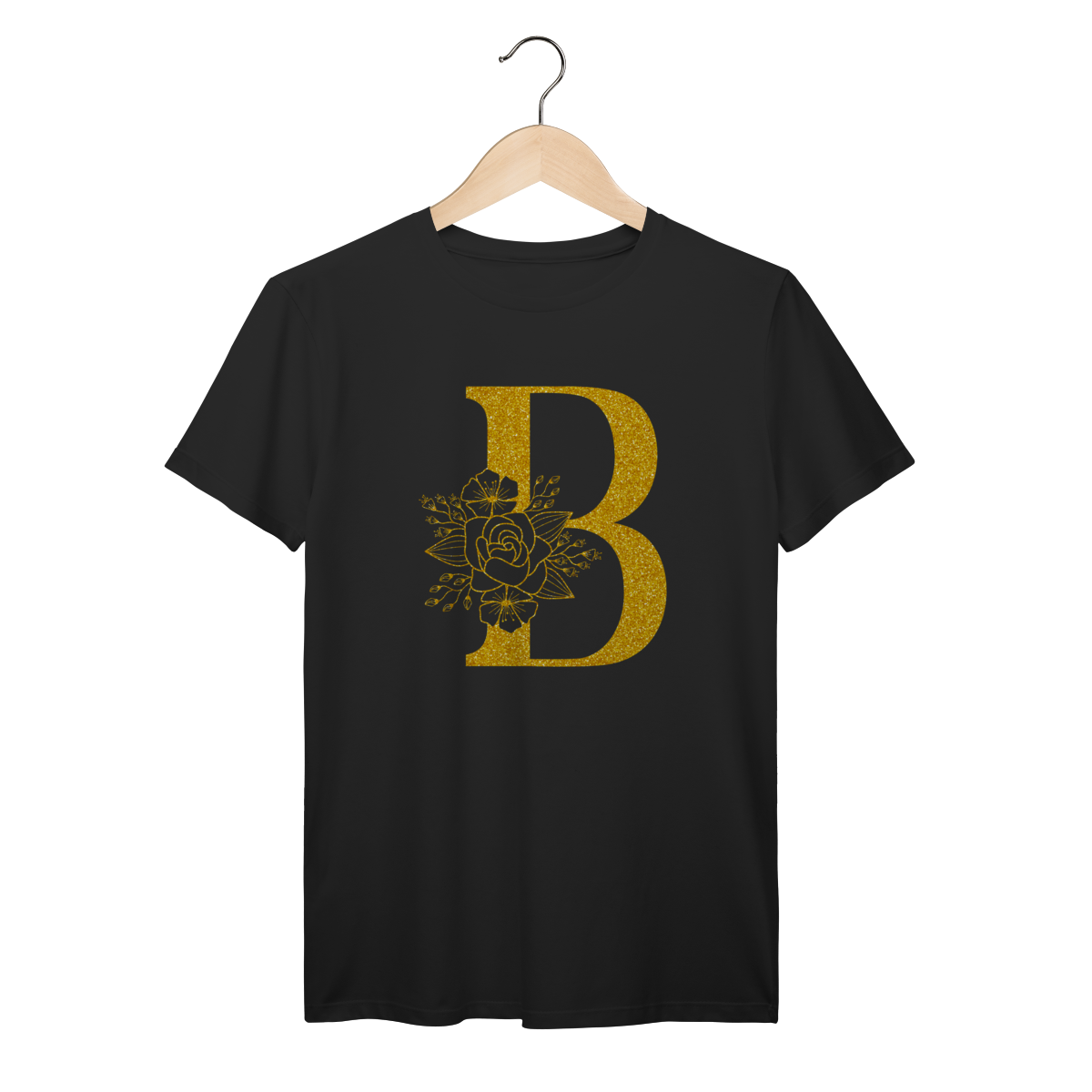 Camisa Preta - Linha Premium -  Inicial do nome B