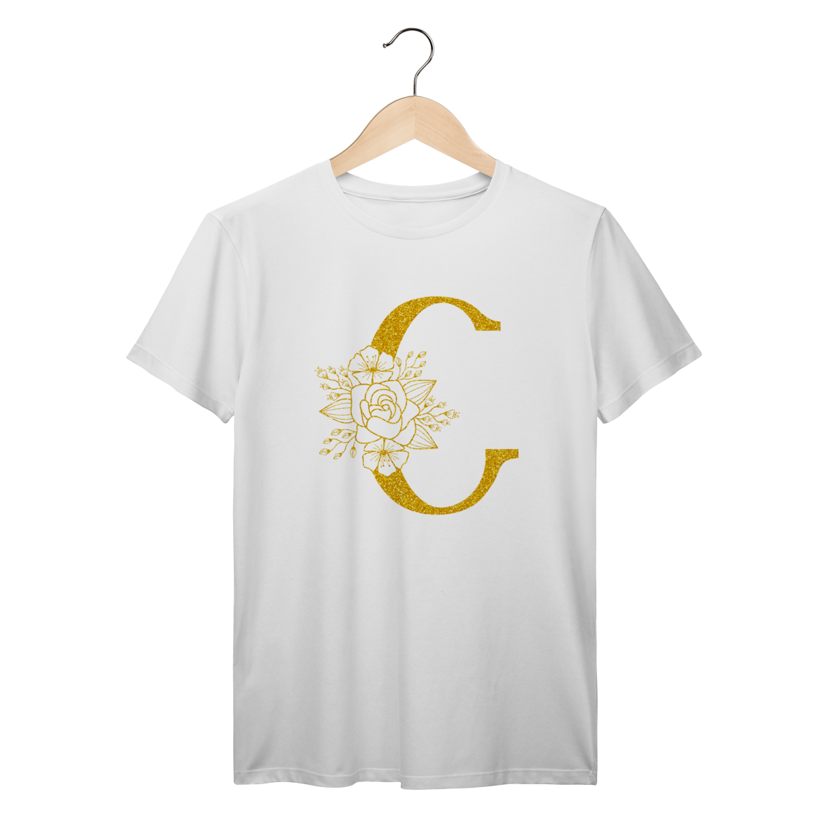 Camisa Branca - Linha Premium -  Inicial do nome C