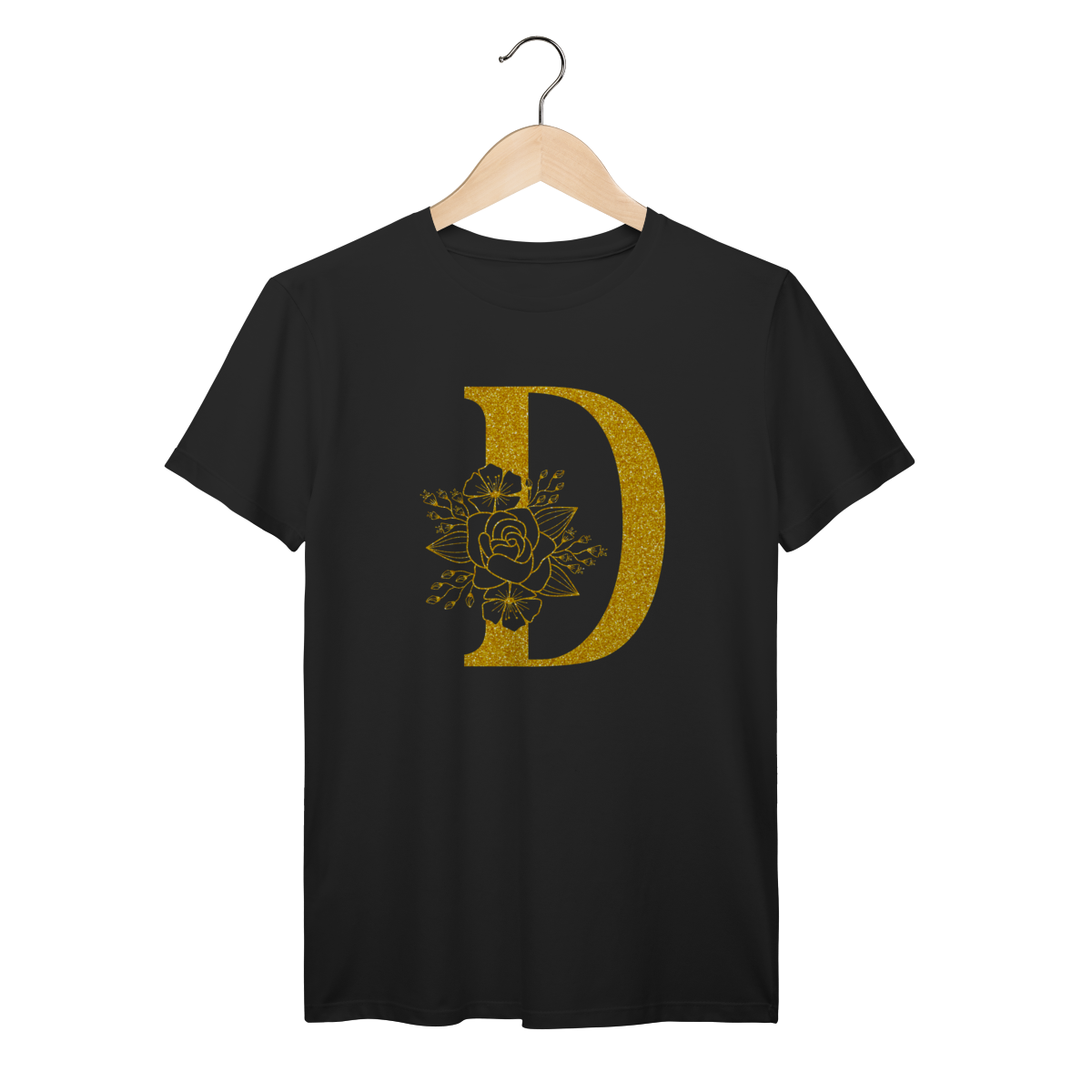 Camisa Preta - Linha Premium -  Inicial do nome D