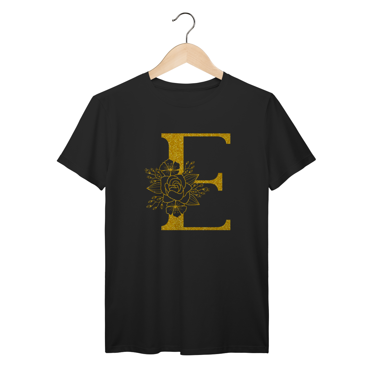 Camisa Preta - Linha Premium -  Inicial do nome E