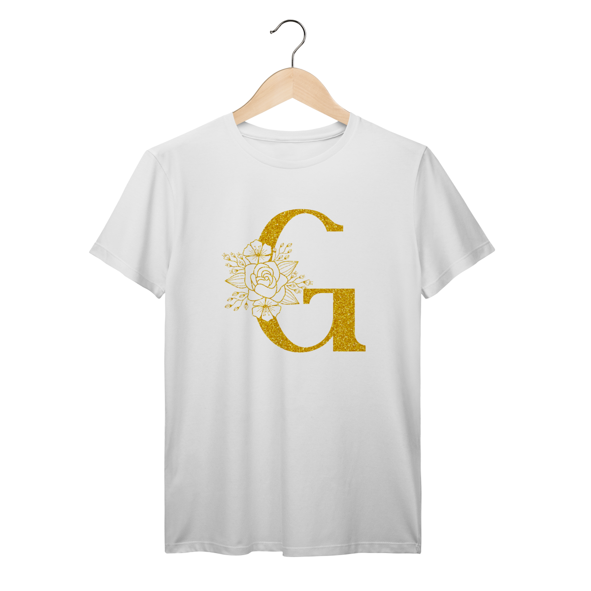 Camisa Branca - Linha Premium -  Inicial do nome G
