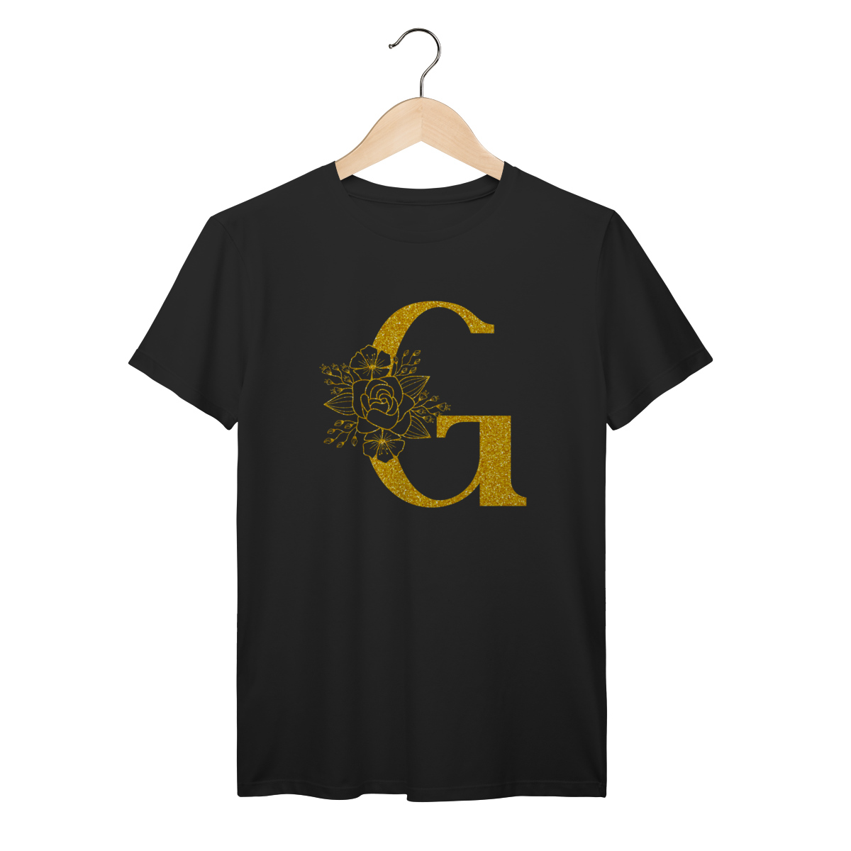 Camisa Preta - Linha Premium -  Inicial do nome G