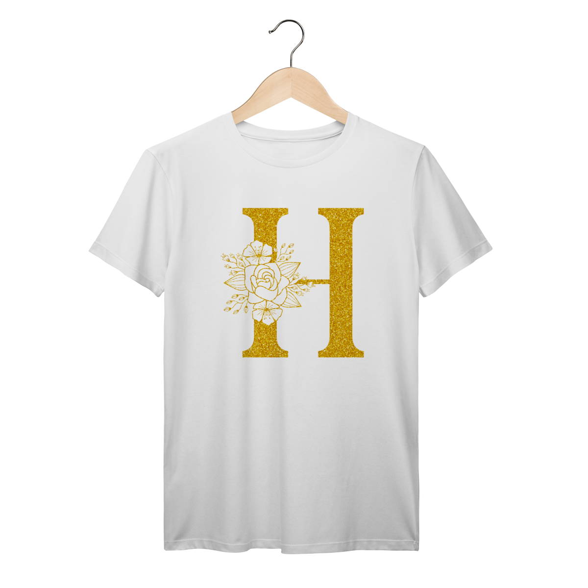 Camisa Branca - Linha Premium -  Inicial do nome H