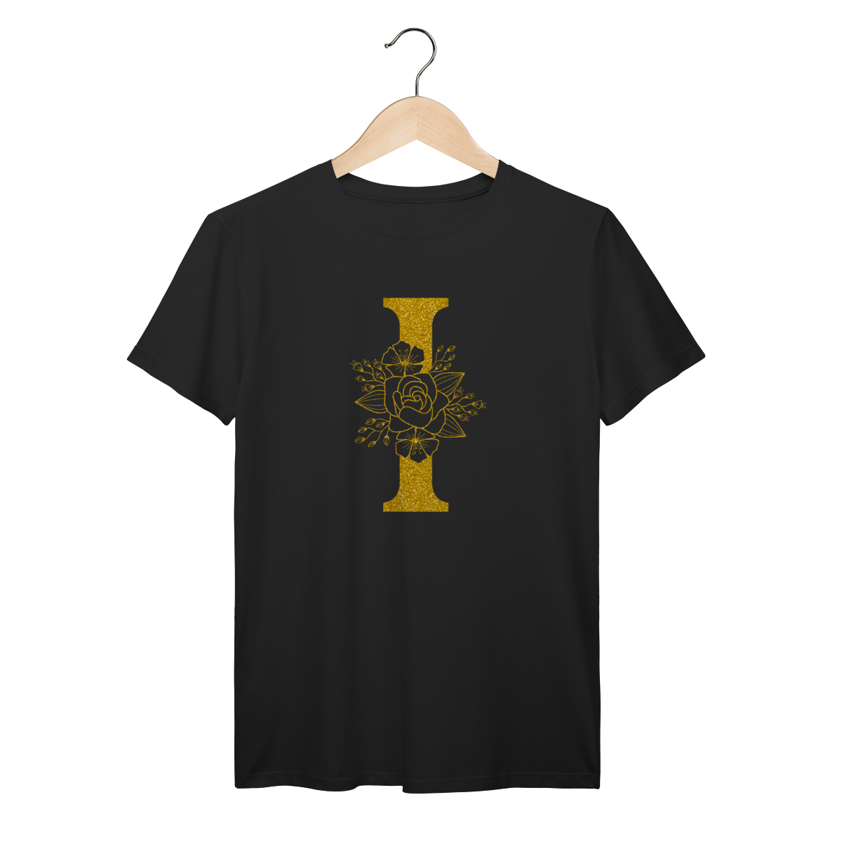 Camisa Preta - Linha Premium -  Inicial do nome I