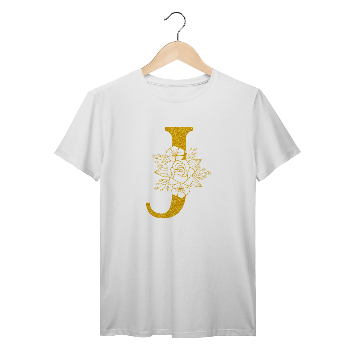 Camisa Branca - Linha Premium -  Inicial do nome J