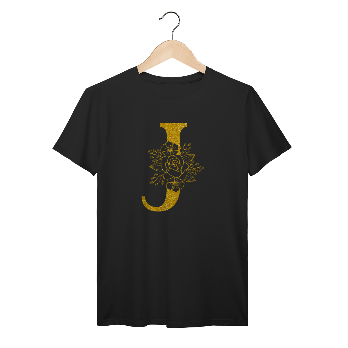 Camisa Preta - Linha Premium -  Inicial do nome J