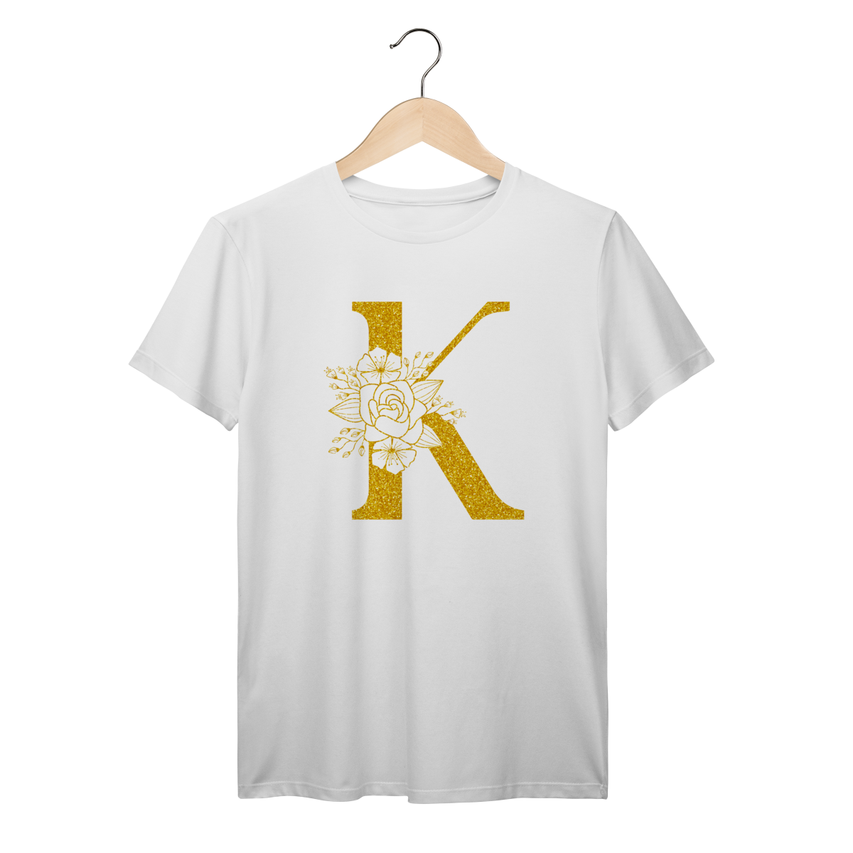 Camisa Branca - Linha Premium -  Inicial do nome K